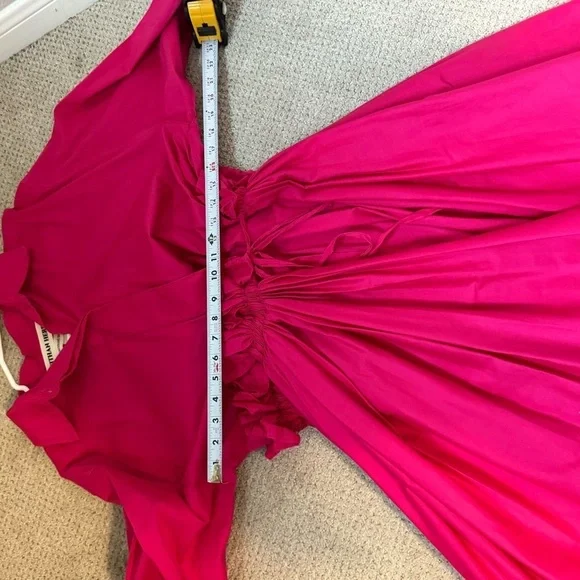 NWT Neithan Herbert Dalia Pink Asymmetrical Dress Size Small Hot Pink - Picture 9 of 11